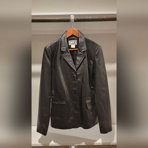 Black Leather Blazer